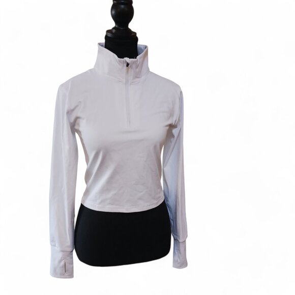 Paragon Fitwear Sedona Ether Cropped 1/4 Zip White Pullover - Picture 8 of 10